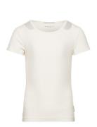 Cut Out Rib T-Shirt Tops T-Kortærmet Skjorte White Tom Tailor