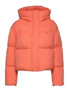 Nylon Down Puffer Jacket Foret Jakke Orange Tommy Hilfiger