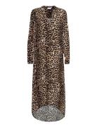 Dress In Leopard Print Maxikjole Festkjole Brown Coster Copenhagen