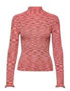 Ribbed Mock Neck Pullover Tops Knitwear Jumpers Pink Scotch & Soda