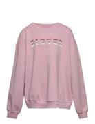 Tndixie Over Sweatshirt Tops Sweatshirts & Hoodies Sweatshirts Pink Th...