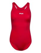 Saki Racer Back Swimsuit Sport Swimsuits Red FILA