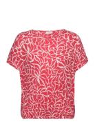 Kaamber Sl Printed Tops Blouses Short-sleeved Red Kaffe