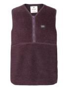 Wool Fleece Vest Sport Vests Purple SNOW PEAK