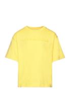 Short Sleeves Tee-Shirt Tops T-Kortærmet Skjorte Yellow Little Marc Ja...