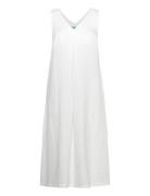 Dress Knælang Kjole White United Colors Of Benetton
