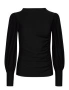 Rifagz Puff Blouse Noos Tops Blouses Long-sleeved Black Gestuz