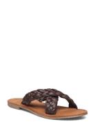 Leather Sandal Flade Sandaler Brown Ilse Jacobsen