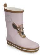 3D Patch Wellies Shoes Rubberboots High Rubberboots Pink Mikk-line