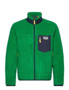 Pile Fleece Jacket Tops Sweatshirts & Hoodies Fleeces & Midlayers Gree...