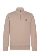 Quarter Zip Sweat Tops Sweatshirts & Hoodies Sweatshirts Beige Lyle & ...