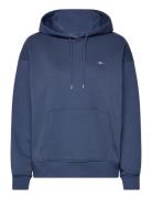 Rel Shield Hoodie Tops Sweatshirts & Hoodies Hoodies Blue GANT