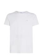 Stretch Slim Fit T-Shirt Tops T-Kortærmet Skjorte White Calvin Klein