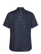 Bs Hobart Casual Modern Fit Shirt Tops Shirts Short-sleeved Navy Bruun...
