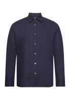 Linowbbgiil Ls Shirt Tops Shirts Casual Navy Bruuns Bazaar