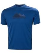 Hh Tech Graphic T-Shirt Sport T-Kortærmet Skjorte Blue Helly Hansen