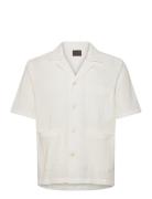 Hanks Reg Seersucker Shirt Designers Shirts Short-sleeved White Oscar ...