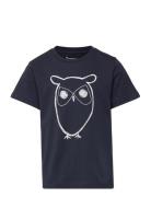 Regular Big Owl T-Shirt - Gots/Vega Tops T-Kortærmet Skjorte Black Kno...