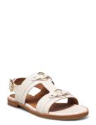 Sandals Flade Sandaler Cream Billi Bi