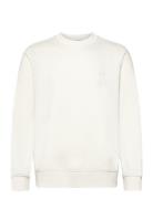 Ck Embro Badge Crew Neck Tops Sweatshirts & Hoodies Sweatshirts White ...
