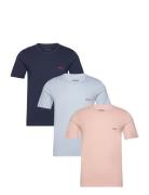 T-Shirt Rn Triplet P Designers T-Kortærmet Skjorte Pink HUGO