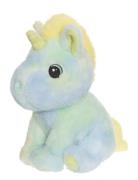 Unicorn, Rainbowcoloured, Yellow Toys Soft Toys Stuffed Animals Blue T...