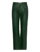 Jody Leather Pants Bottoms Trousers Leather Leggings-Bukser Green Hosb...