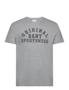 Original Graphic Ss T-Shirt Tops T-Kortærmet Skjorte Grey GANT