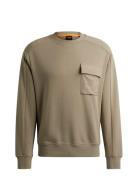 We_Pocketcargo Tops Sweatshirts & Hoodies Sweatshirts Beige BOSS