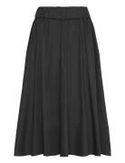 Cleo Skirt Knælang Nederdel Black Marville Road