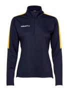 Progress Halfzip Ls Tee W Sport Sweatshirts & Hoodies Sweatshirts Navy...