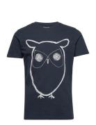 Big Owl Tee - Gots/Vegan Tops T-Kortærmet Skjorte Navy Knowledge Cotto...