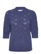 Malall Cardigan Ss Tops Knitwear Cardigans Blue Lollys Laundry
