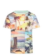 T-Shirt Ss Aop Tops T-Kortærmet Skjorte Multi/patterned Minymo