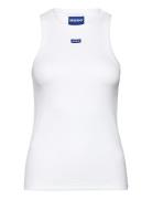 Easy Tank_B Tops T-shirts & Tops Sleeveless White HUGO BLUE
