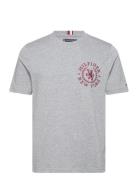 Icon Crest Tee Tops T-Kortærmet Skjorte Grey Tommy Hilfiger