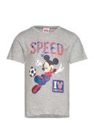 Short-Sleeved T-Shirt Tops T-Kortærmet Skjorte Grey Mickey Mouse