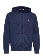 Spa Terry Full-Zip Hoodie Tops Sweatshirts & Hoodies Hoodies Blue Polo...