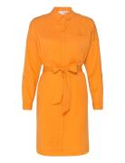 Slfkikki-Tonia Ls Short Dress B Knælang Kjole Orange Selected Femme
