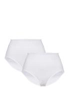 Iconics Midi Brief Lingerie Panties High Waisted Panties White Calida