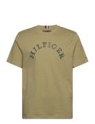 Hilfiger Arched Tee Tops T-Kortærmet Skjorte Green Tommy Hilfiger