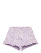 Floral Cotton Shorts Bottoms Shorts Purple Mango