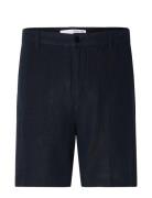 Slhregular-Mads Linen Shorts Noos Bottoms Shorts Casual Navy Selected ...