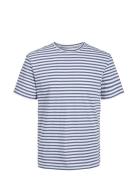 Jprcc Soft Linen Blend Ss Tee Tops T-Kortærmet Skjorte Blue Jack & J S