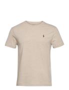 Custom Slim Jersey Crewneck T-Shirt Designers T-Kortærmet Skjorte Beig...