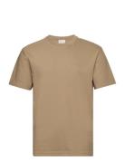 Textured Ss T-Shirt Tops T-Kortærmet Skjorte Khaki Green GANT
