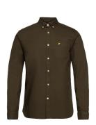 Regular Fit Light Weight Oxford Shirt Tops Shirts Casual Green Lyle & ...