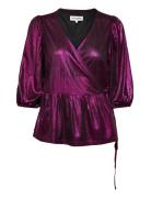 Denver Blouse Tops Blouses Long-sleeved Purple Lollys Laundry