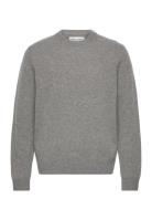 Isak Knit Sweater 15010 Designers Knitwear Round Necks Grey Samsøe Sam...