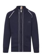 Knitted Cardigan Tops Knitwear Cardigans Navy BOSS